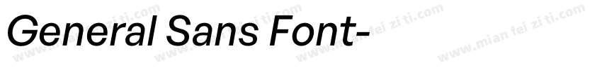 General Sans Font字体转换